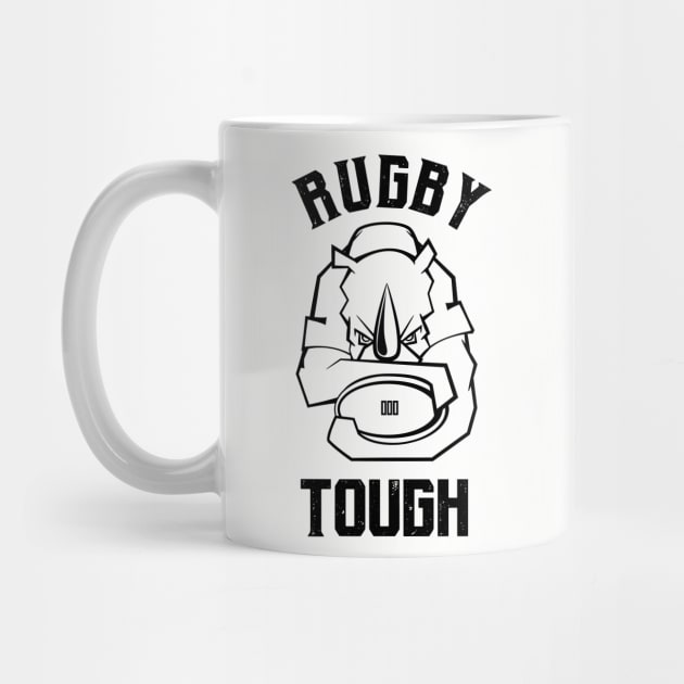 Rugby Tough Rhino Mascot by atomguy